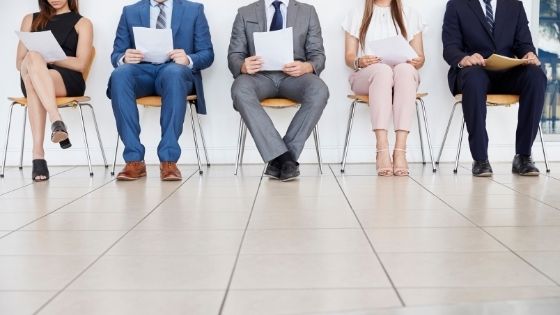 People waiting for a job interview